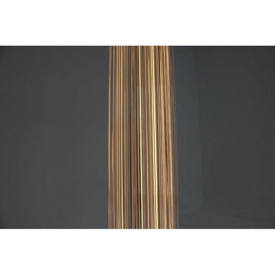 Image 1 of Moderne Stehleuchte aus Messing und Glas von Kamenický ŠenovPreciosa, Tschechoslowakei 1960