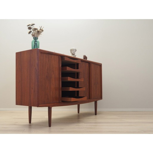 Altes dänisches Teakholz-Highboard von Omann Jun, 1960er Jahre