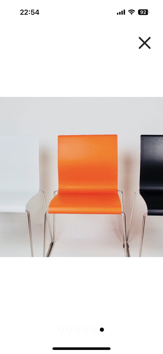 Image 1 of 2er Set Bla Station Stühle in orange