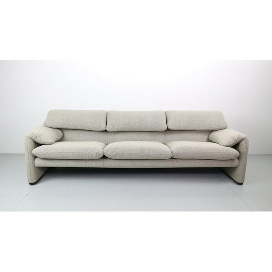 Image 1 of 3-Sitzer-Sofa "Maralunga" von Vico Magistretti für Cassina, Italien 1973