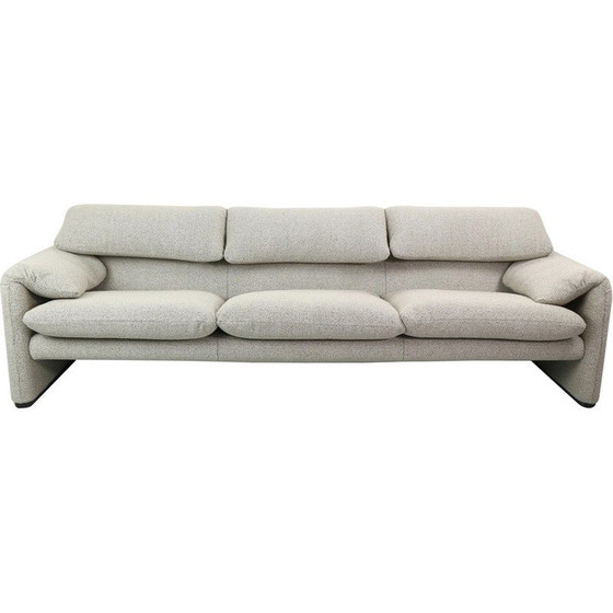 Image 1 of 3-Sitzer-Sofa "Maralunga" von Vico Magistretti für Cassina, Italien 1973