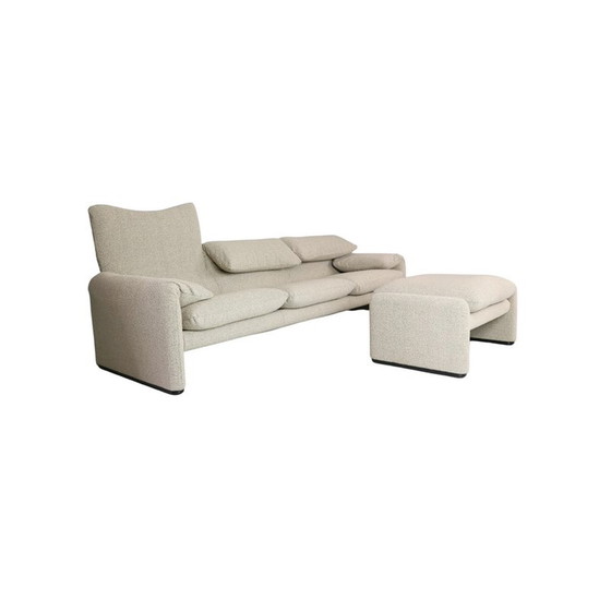 Image 1 of 3-Sitzer-Sofa "Maralunga" von Vico Magistretti für Cassina, Italien 1973