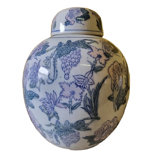 Vintage Chinesisch Ingwer Glas Pastellfarben 1950er Jahre