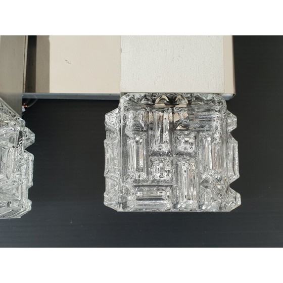 Image 1 of Paar alte Wandlampen aus Stahl und Glas, 1970