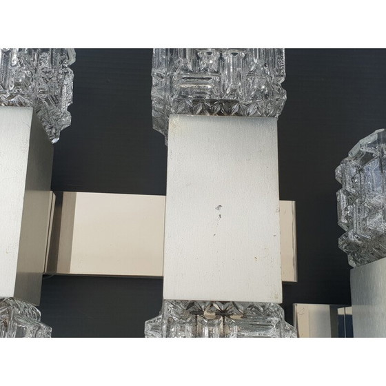 Image 1 of Paar alte Wandlampen aus Stahl und Glas, 1970