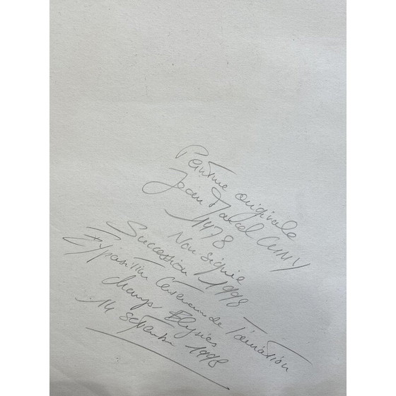 Image 1 of Vintage-Gemälde "Messerschmitt me 262" von Jean Marcel Cuny, 1978er Jahre