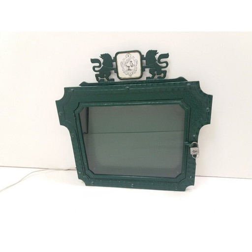 Alte Vitrine aus Gusseisen, Tschechoslowakei 1920