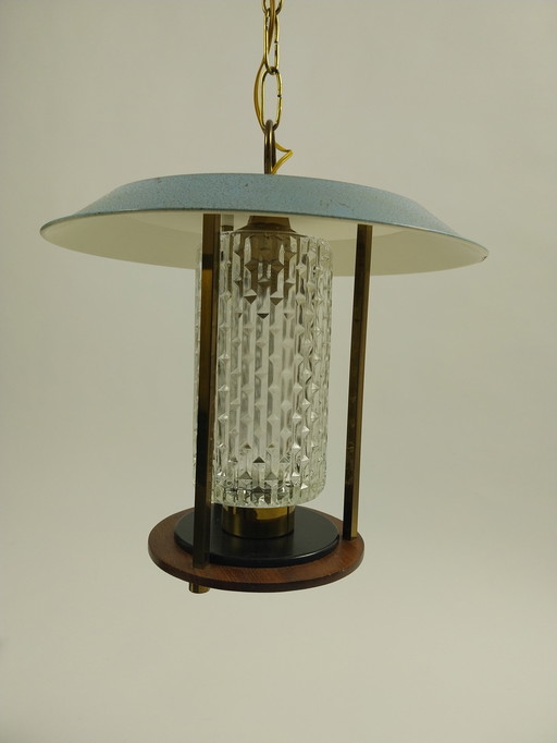 Vintage Laterne aus Teakholz, Frankreich 1960