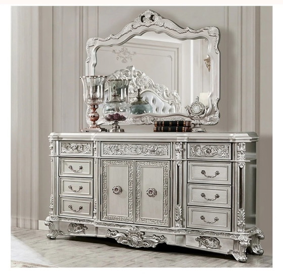 Image 1 of Royal Antique Curving French Bed In King Queen Full Size Thron Bett In Tufted Crystal Bed Custom Order