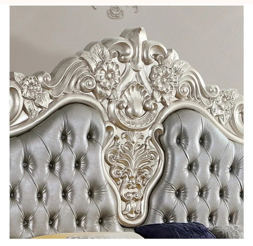 Royal Antique Curving French Bed In King Queen Full Size Thron Bett In Tufted Crystal Bed Custom Order