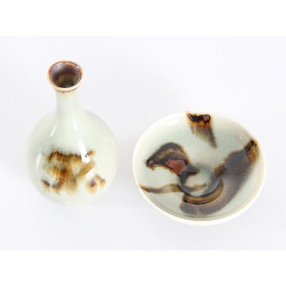 Image 1 of Keramikvase und -schale von Rörstrand, 1960