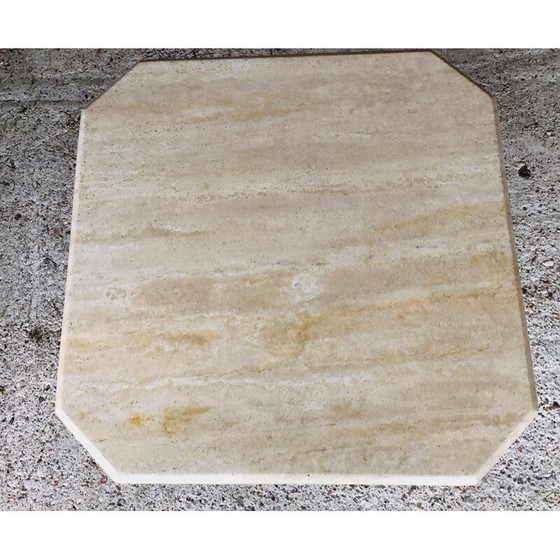Image 1 of Vintage Couchtisch aus Travertin, Italien 1970