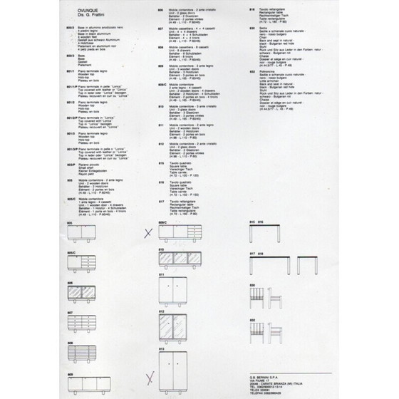 Image 1 of Vintage 813 "Ovunque" Nussbaumschrank von Gianfranco Frattini für Bernini, 1963