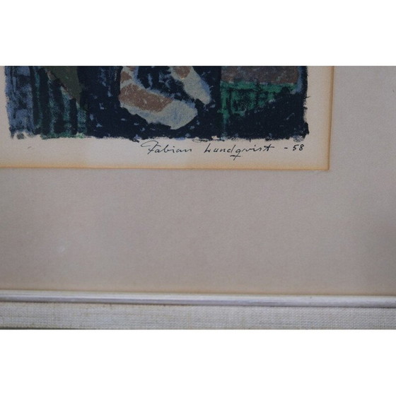 Image 1 of Klassische Lithografie auf Papier von Fabian Lundqvist, 1958
