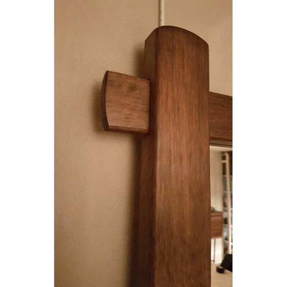 Image 1 of Rechteckiger Vintage-Spiegel aus massiver Eiche, Frankreich 1950