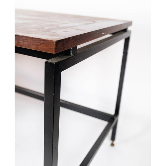 Image 1 of Vintage Schreibtisch aus Palisanderholz und Metallbeinen, Dänemark 1960