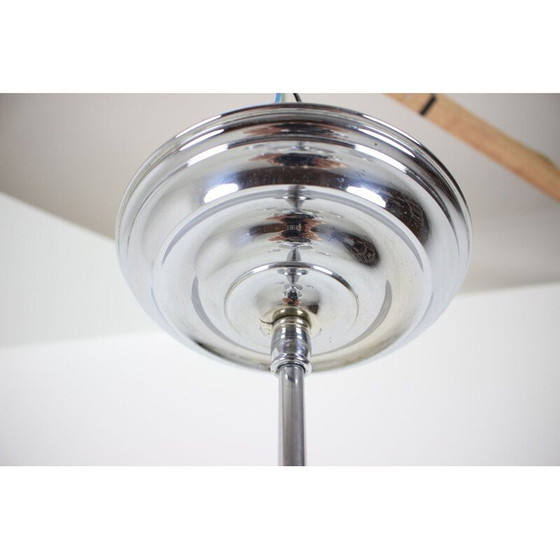 Image 1 of Vintage-Kronleuchter aus Metall im Art-Deco-Stil, Tschechoslowakei 1930
