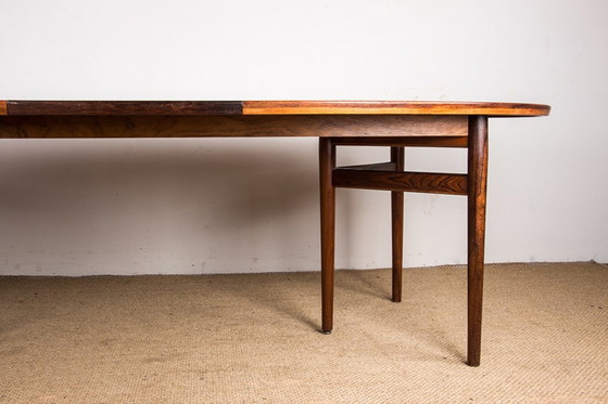 Image 1 of Sehr großer, ausziehbarer Dänischer Esstisch aus Palisanderholz Modell 212 Von Arne Vodder Für Sibast 1960.