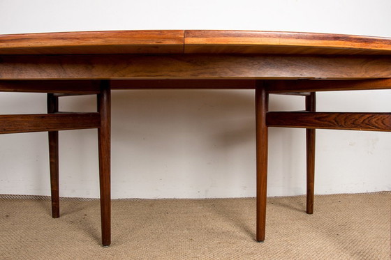 Image 1 of Sehr großer, ausziehbarer Dänischer Esstisch aus Palisanderholz Modell 212 Von Arne Vodder Für Sibast 1960.