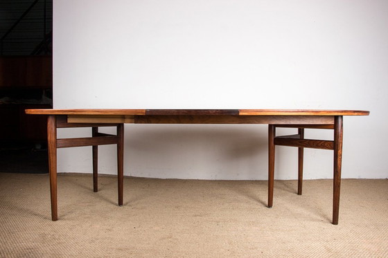 Image 1 of Sehr großer, ausziehbarer Dänischer Esstisch aus Palisanderholz Modell 212 Von Arne Vodder Für Sibast 1960.