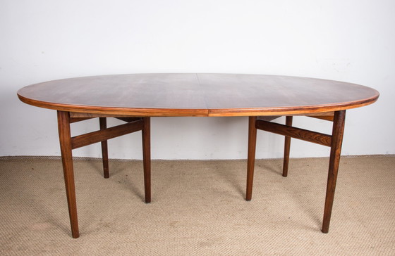 Image 1 of Sehr großer, ausziehbarer Dänischer Esstisch aus Palisanderholz Modell 212 Von Arne Vodder Für Sibast 1960.