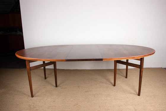 Image 1 of Sehr großer, ausziehbarer Dänischer Esstisch aus Palisanderholz Modell 212 Von Arne Vodder Für Sibast 1960.