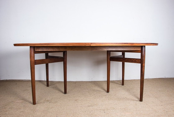 Image 1 of Sehr großer, ausziehbarer Dänischer Esstisch aus Palisanderholz Modell 212 Von Arne Vodder Für Sibast 1960.