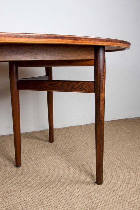 Image 1 of Sehr großer, ausziehbarer Dänischer Esstisch aus Palisanderholz Modell 212 Von Arne Vodder Für Sibast 1960.