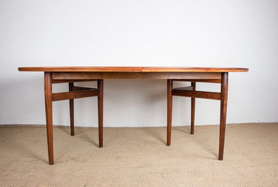 Image 1 of Sehr großer, ausziehbarer Dänischer Esstisch aus Palisanderholz Modell 212 Von Arne Vodder Für Sibast 1960.