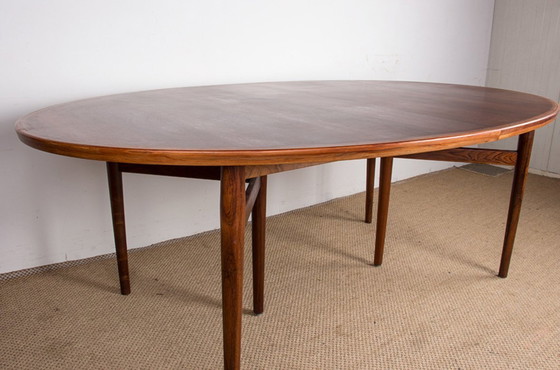 Image 1 of Sehr großer, ausziehbarer Dänischer Esstisch aus Palisanderholz Modell 212 Von Arne Vodder Für Sibast 1960.