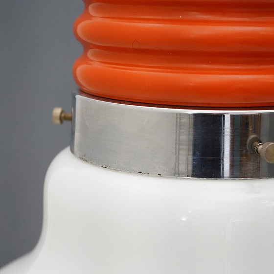 Image 1 of Glühbirnenförmige Kronleuchterform aus weißem Glas, 1970er Jahre