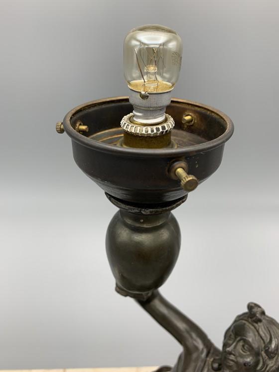 Image 1 of Art Deco Lady Lampe (französisch) ca. 1925