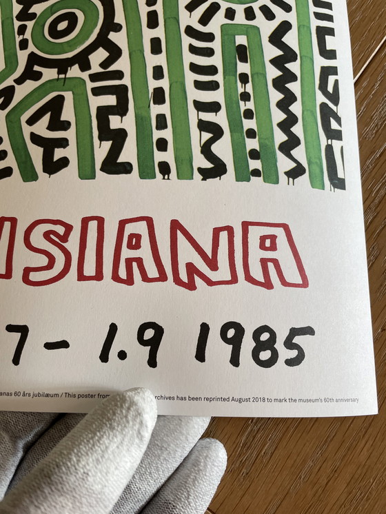 Image 1 of Keith Haring 1958-1990), Homo Decorans, 1985, Jubiläumsplakat Louisiana-Archiv, 2018,