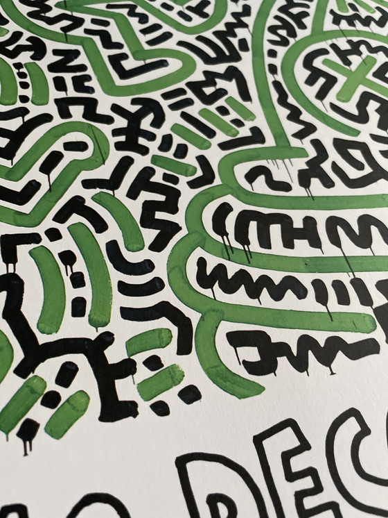 Image 1 of Keith Haring 1958-1990), Homo Decorans, 1985, Jubiläumsplakat Louisiana-Archiv, 2018,