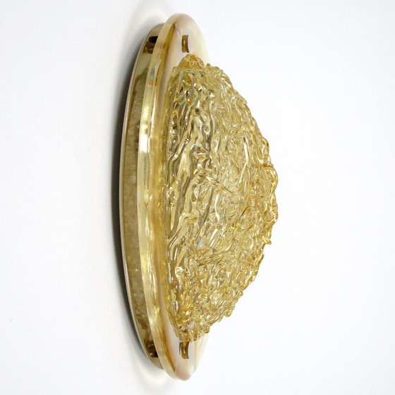 Image 1 of Set aus 2 Wandleuchten aus Messing und Glas, 1980er