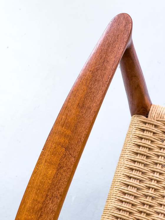 Image 1 of Teak and Papercord Model 56 Armchair by Niels Otto Møller for J.L. Møllers, 1960s