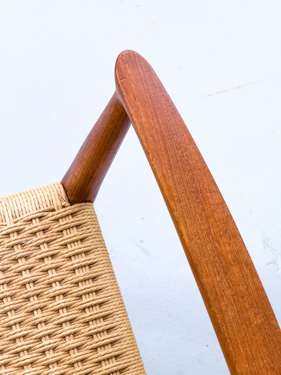 Image 1 of Teak and Papercord Model 56 Armchair by Niels Otto Møller for J.L. Møllers, 1960s