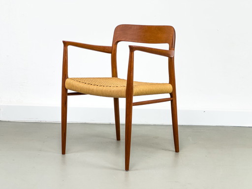 Teak and Papercord Model 56 Armchair by Niels Otto Møller for J.L. Møllers, 1960s