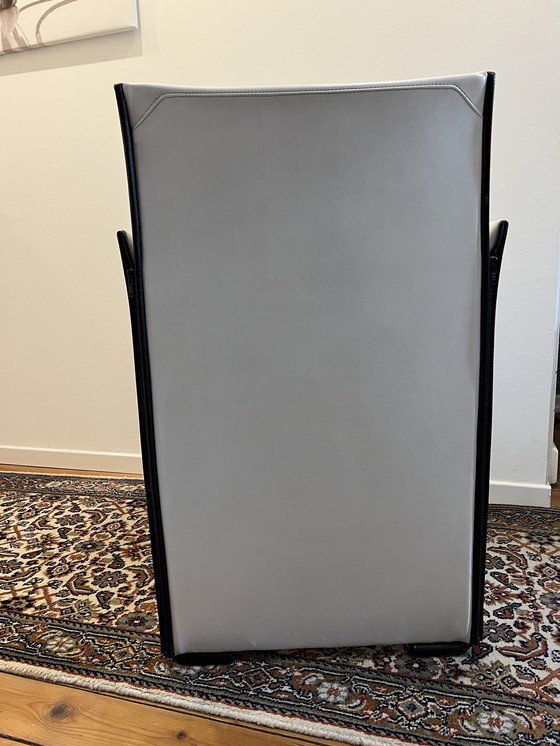 Image 1 of 4Er Set  Armlehnen Stuhl Cassina Break 401 , Leder Weiß , Mario Bellini , Hervorragender Zustand