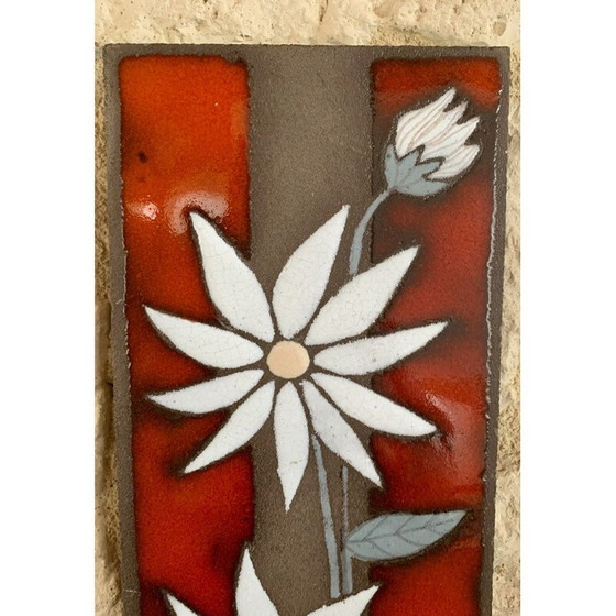 Image 1 of Wanddekoration aus emailliertem Lavastein, 1970