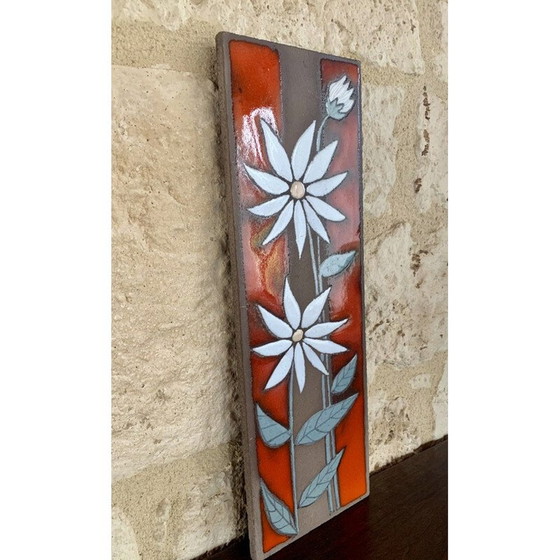 Image 1 of Wanddekoration aus emailliertem Lavastein, 1970