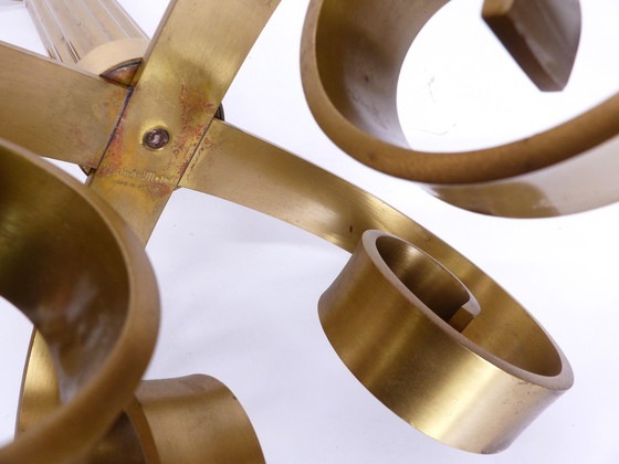 Image 1 of Paar Xxl Skandinavische Kerzenhalter aus Messing Ivar Ålenius Björk Für Ystad Metall 1960