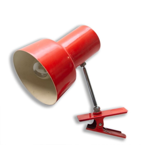 Image 1 of Rote Mid Century Tischlampe von Josef Hurka, 1960er Jahre