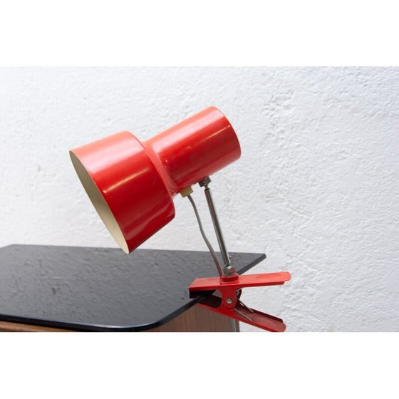 Image 1 of Rote Mid Century Tischlampe von Josef Hurka, 1960er Jahre