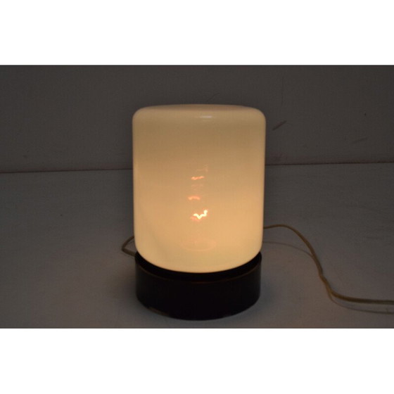 Image 1 of Vintage Decken- oder Wandleuchte aus Milchglas und Bakelit, Tschechoslowakei 1970