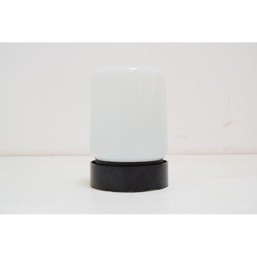 Vintage Decken- oder Wandleuchte aus Milchglas und Bakelit, Tschechoslowakei 1970