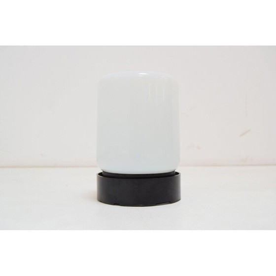 Image 1 of Vintage Decken- oder Wandleuchte aus Milchglas und Bakelit, Tschechoslowakei 1970