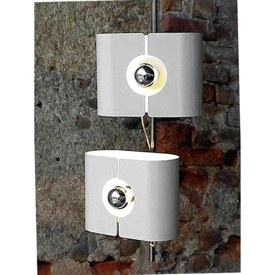 Image 1 of Vintage Wandleuchte aus Aluminium und Chromstahl für Stilux, Italien 1970
