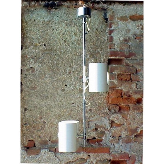 Image 1 of Vintage Wandleuchte aus Aluminium und Chromstahl für Stilux, Italien 1970