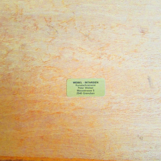 Image 1 of Vintage Couchtisch aus amerikanischem Nussbaum und lackiertem Stahl, 1960